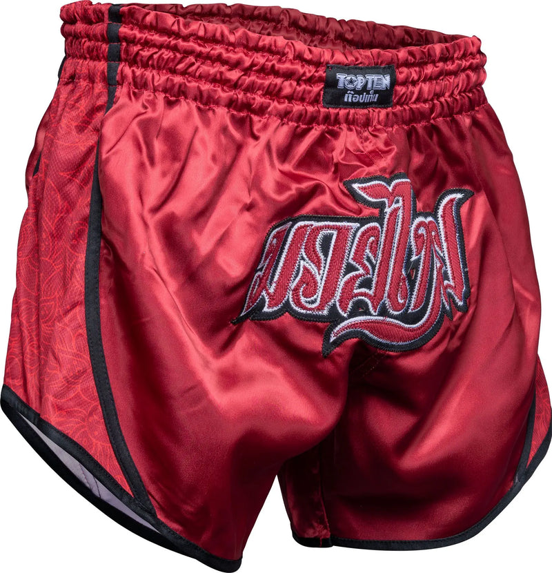 Muay Thai Shorts - TOP TEN - 'Nong Han' - Röd