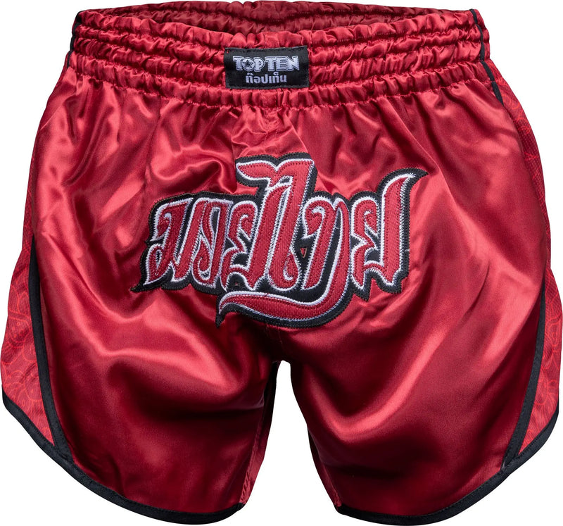 Muay Thai Shorts - TOP TEN - 'Nong Han' - Röd