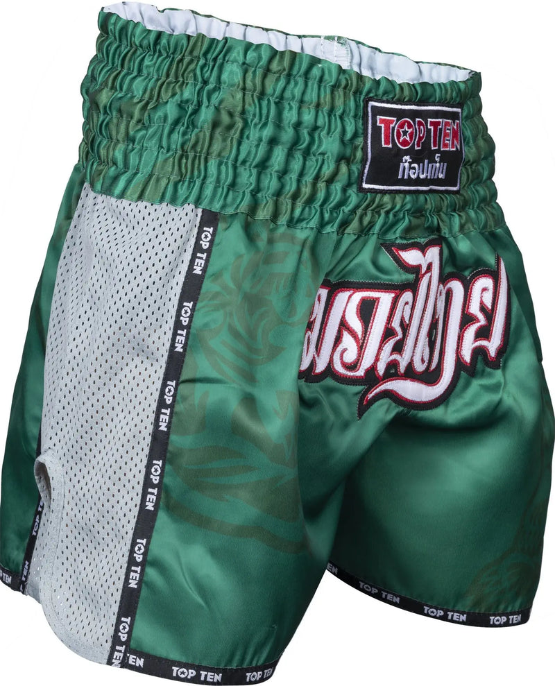 Muay Thai Shorts - TOP TEN - 'Patchara' - Grön