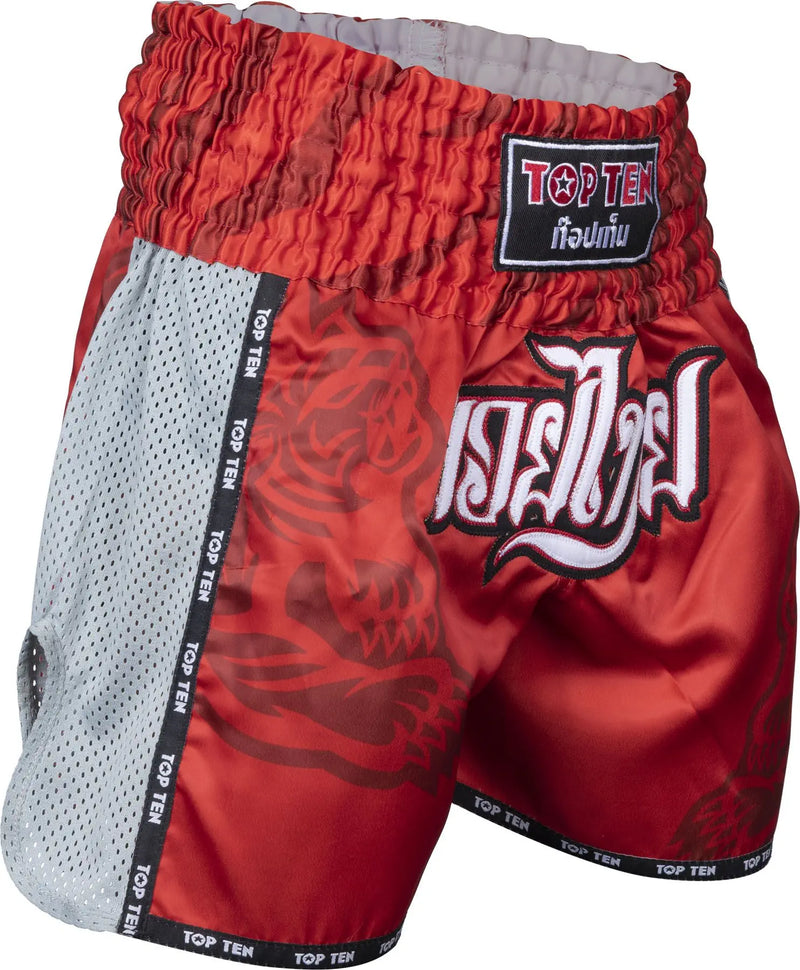 Muay Thai Shorts - TOP TEN - 'Patchara' - Röd