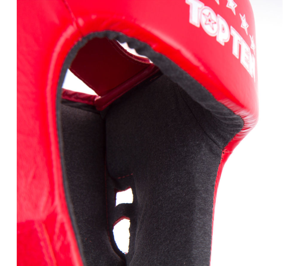 Boxningshjälm - TOP TEN - IBA-Godkänd  (Med Märke) - Röd
