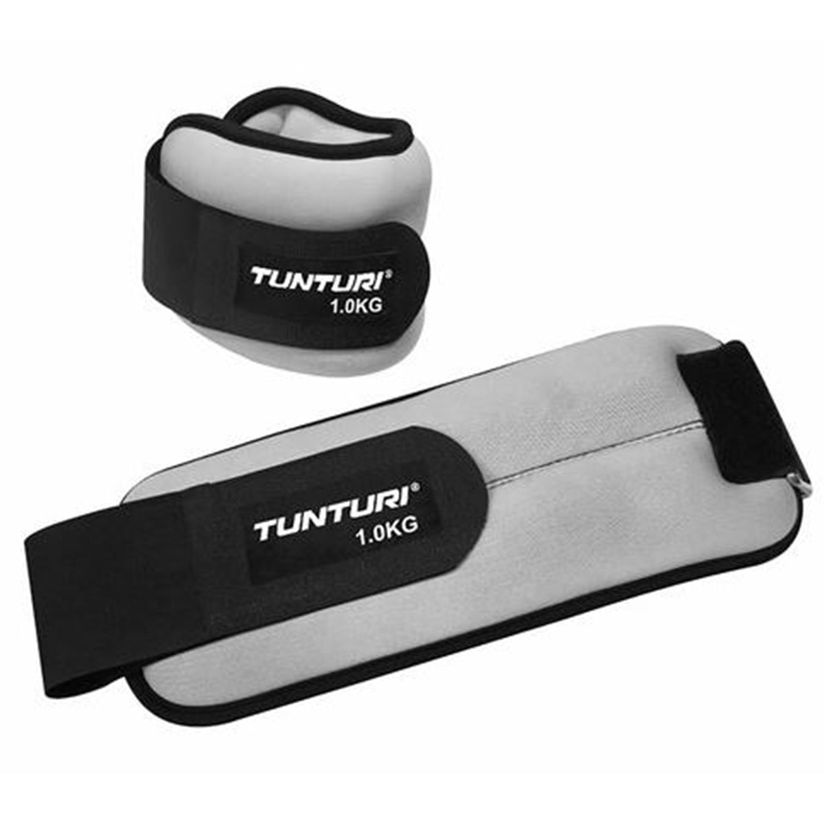 Ankelvikt - Tunturi - 'mjuk' - Set - 1 kg - Svart