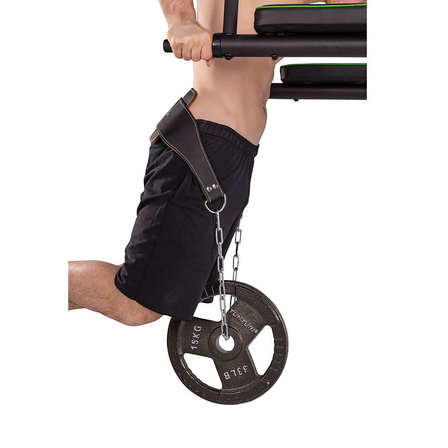 Bälte - Tunturi - 'Dips Belt' - Läder - 100 CM - Svart