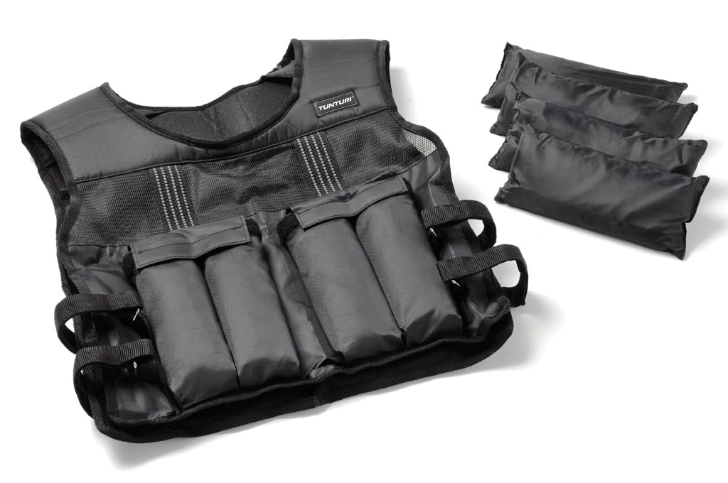 Vægtvest - Tunturi - Adjustable Weighted Vest - Justerbar - 15kg.
