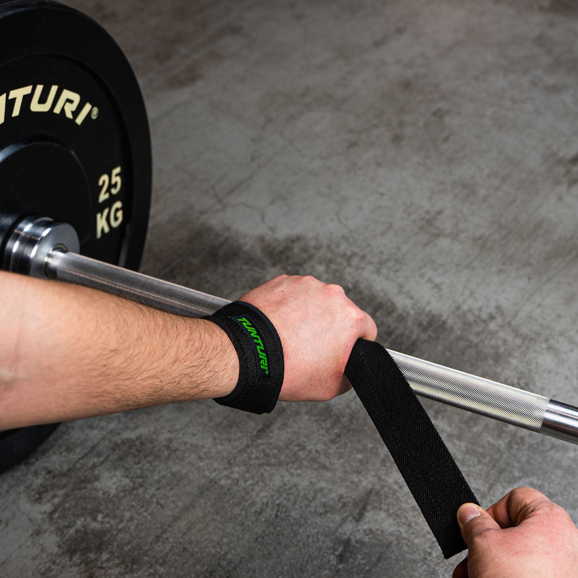 Handledsremmar - Tunturi - 'Padded Lifting Straps' - Svar