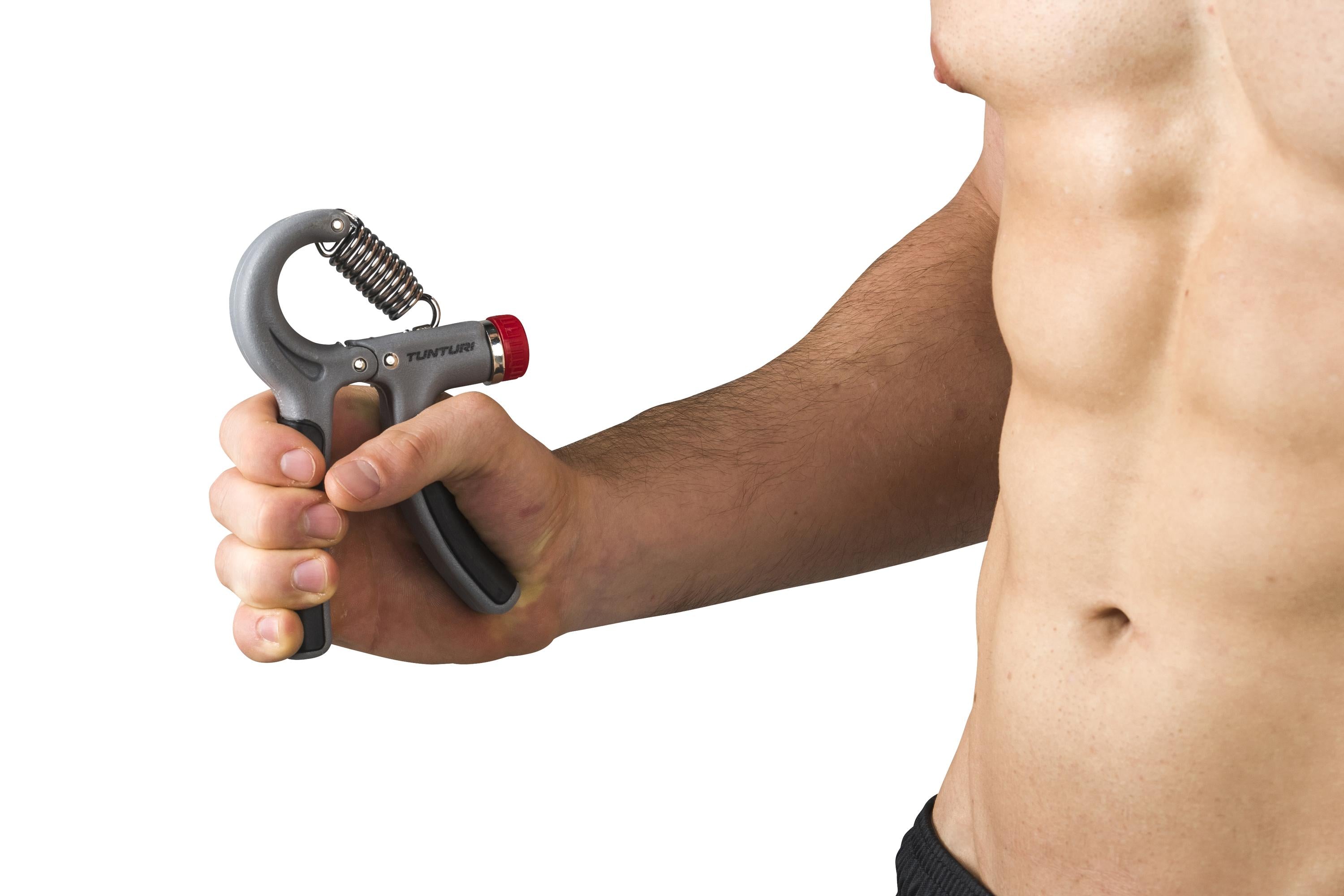 Fingertränare - Tunturi - Justerbar - HEAVY - Grå