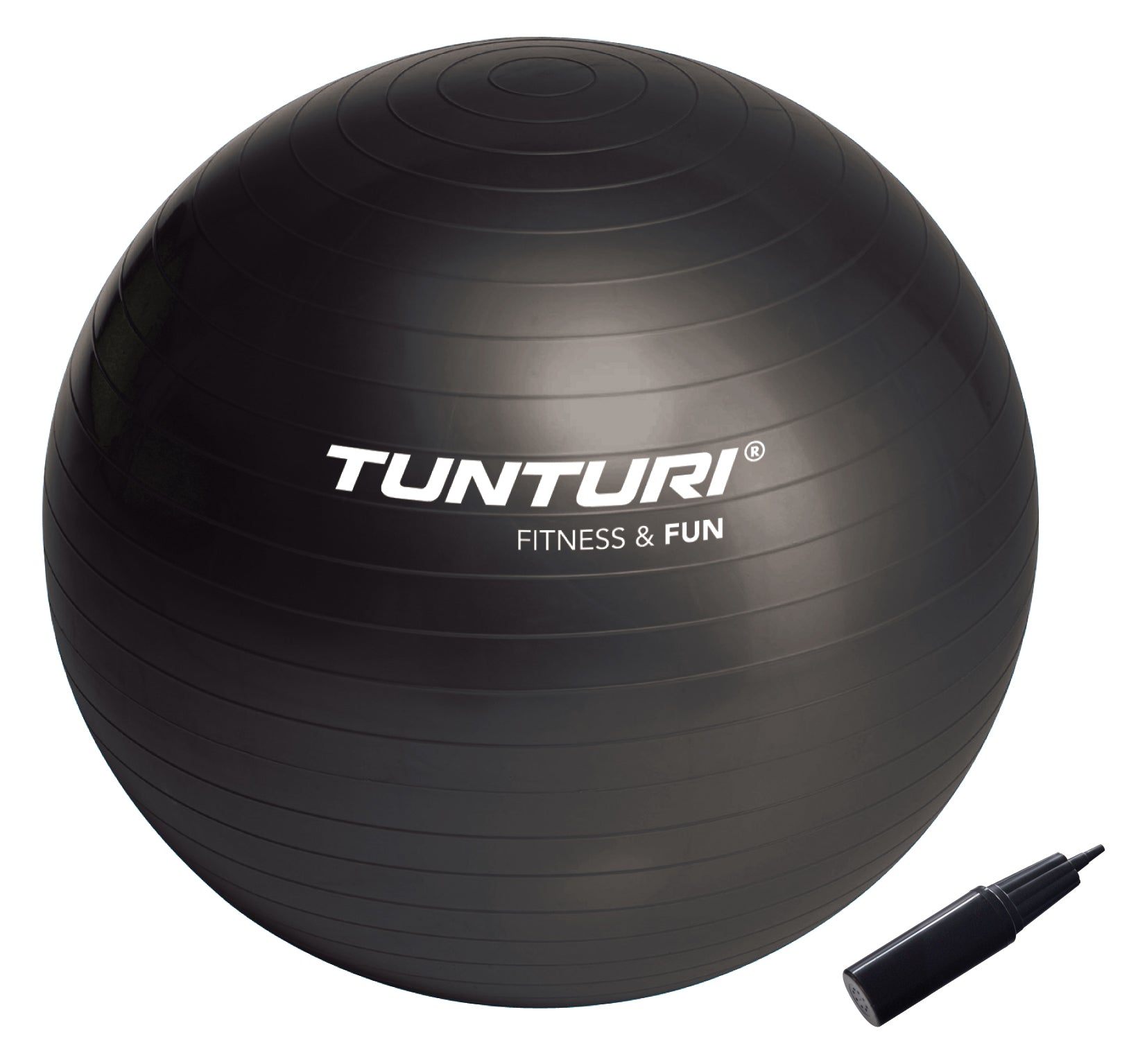 Träningsboll - Tunturi - 'Gymball' - 55 CM - Svart