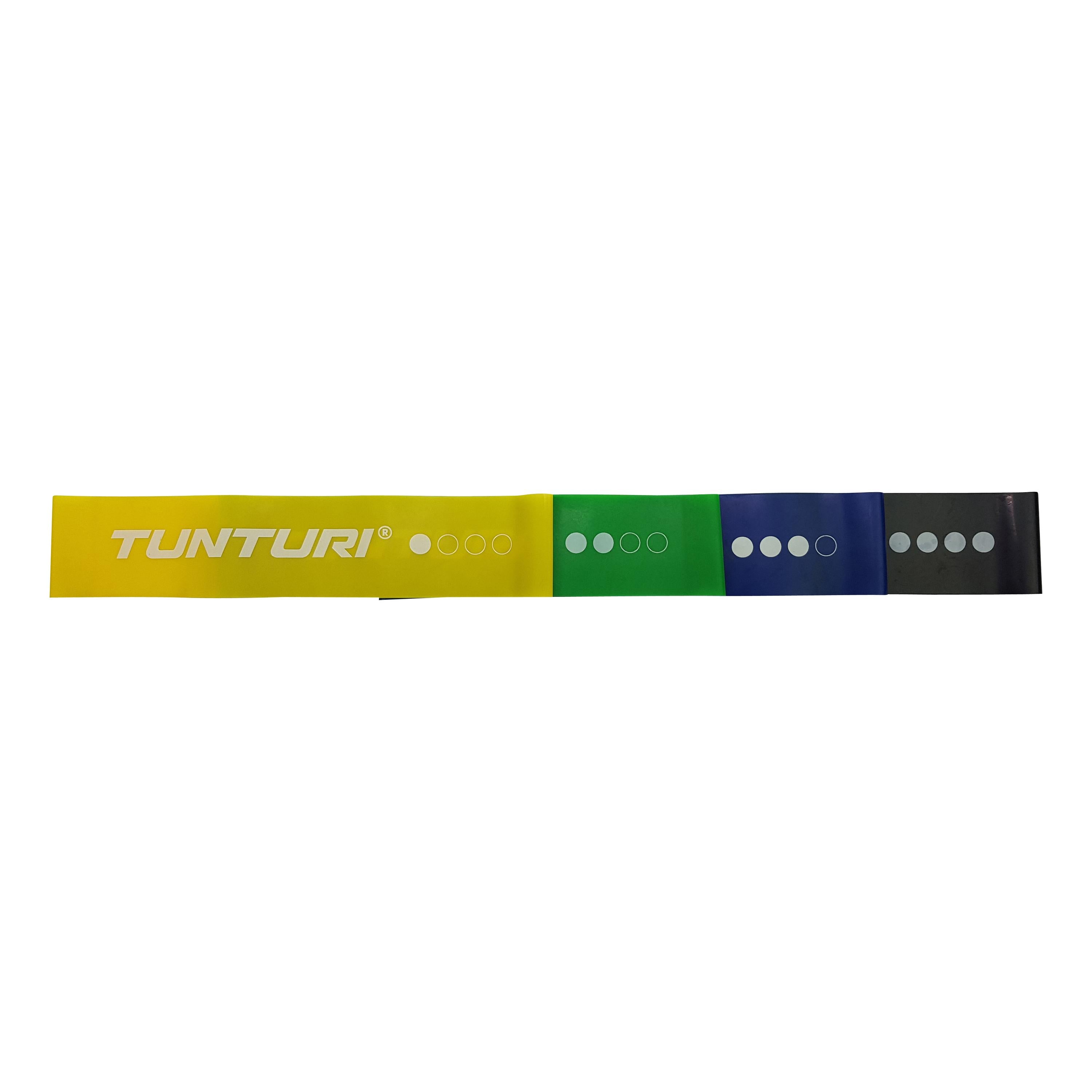Tränings Gummiband - Tunturi - 'Elastic Set – Mini Resistance Band' - Svart