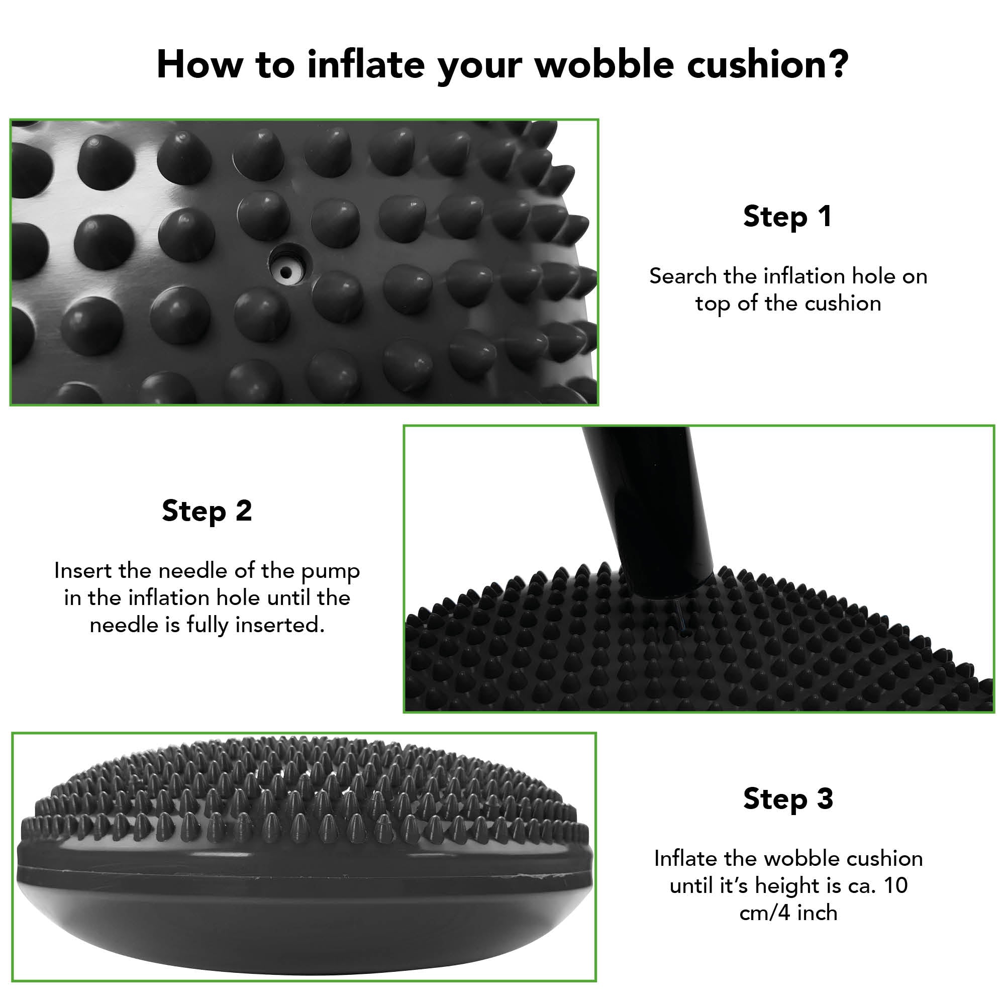 Balansbräda - Tunturi - 'Air Stepper Pad' - Svart