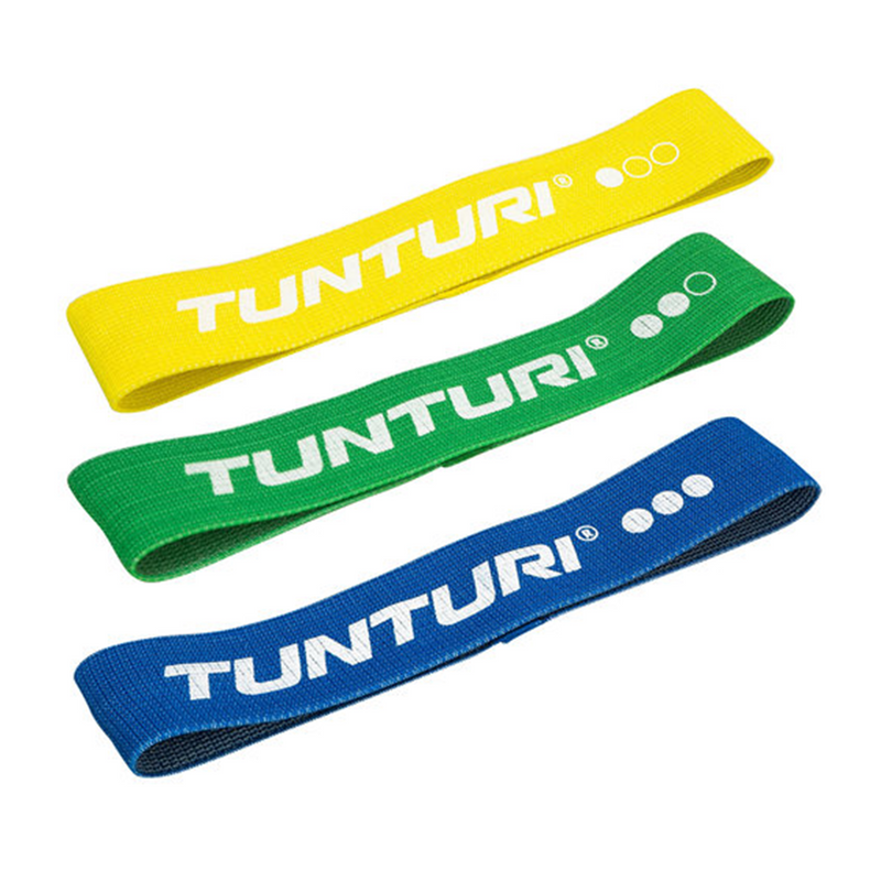 Training Elastic - Tunturi - 'Textile Resistance band set' - Multicolor