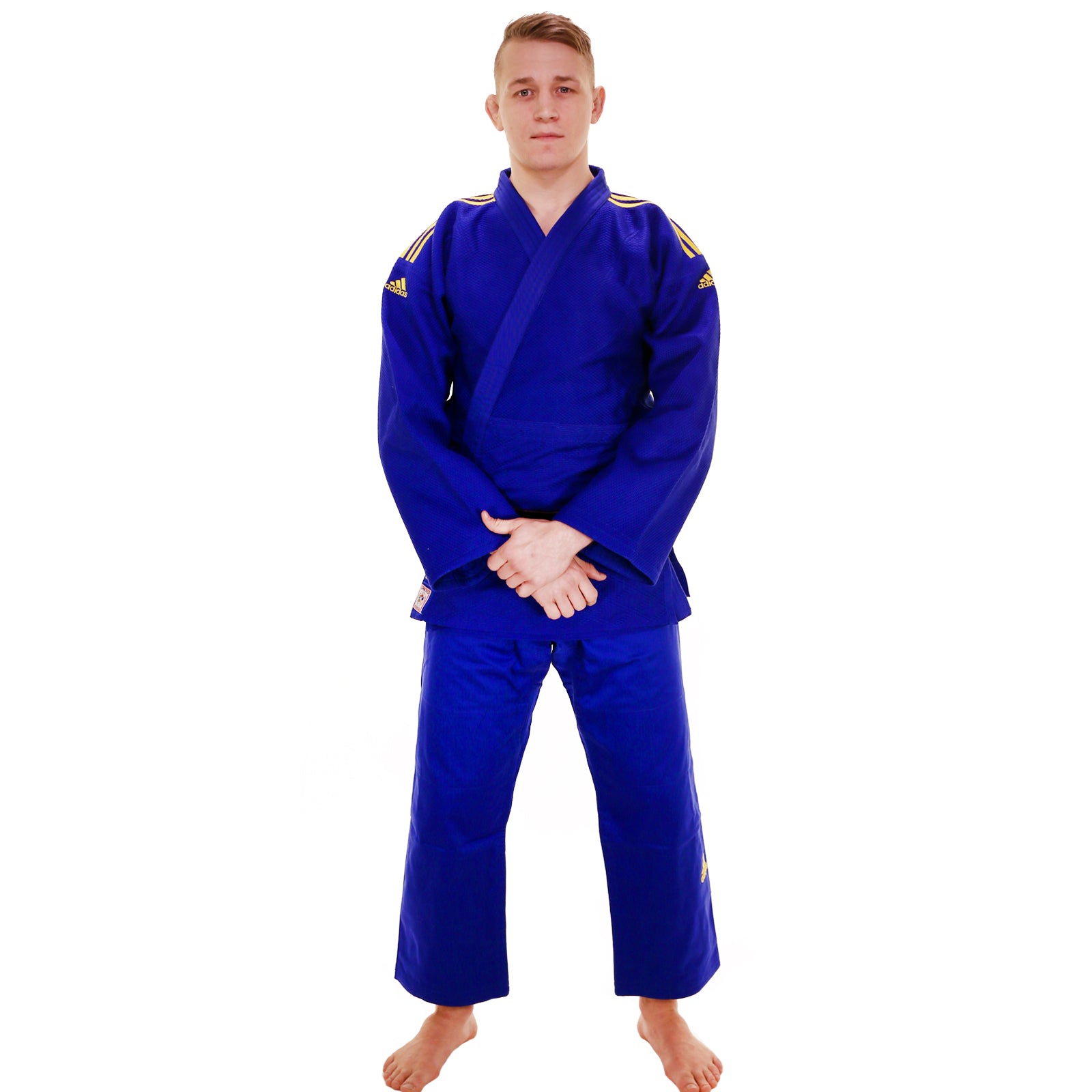 Judo Uniform - Adidas Judo - 'Champion 2.0' - Slim Fit - Blå-Gul