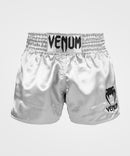 Muay Thai Shorts - Venum - 'Classic' - Silver-Svart