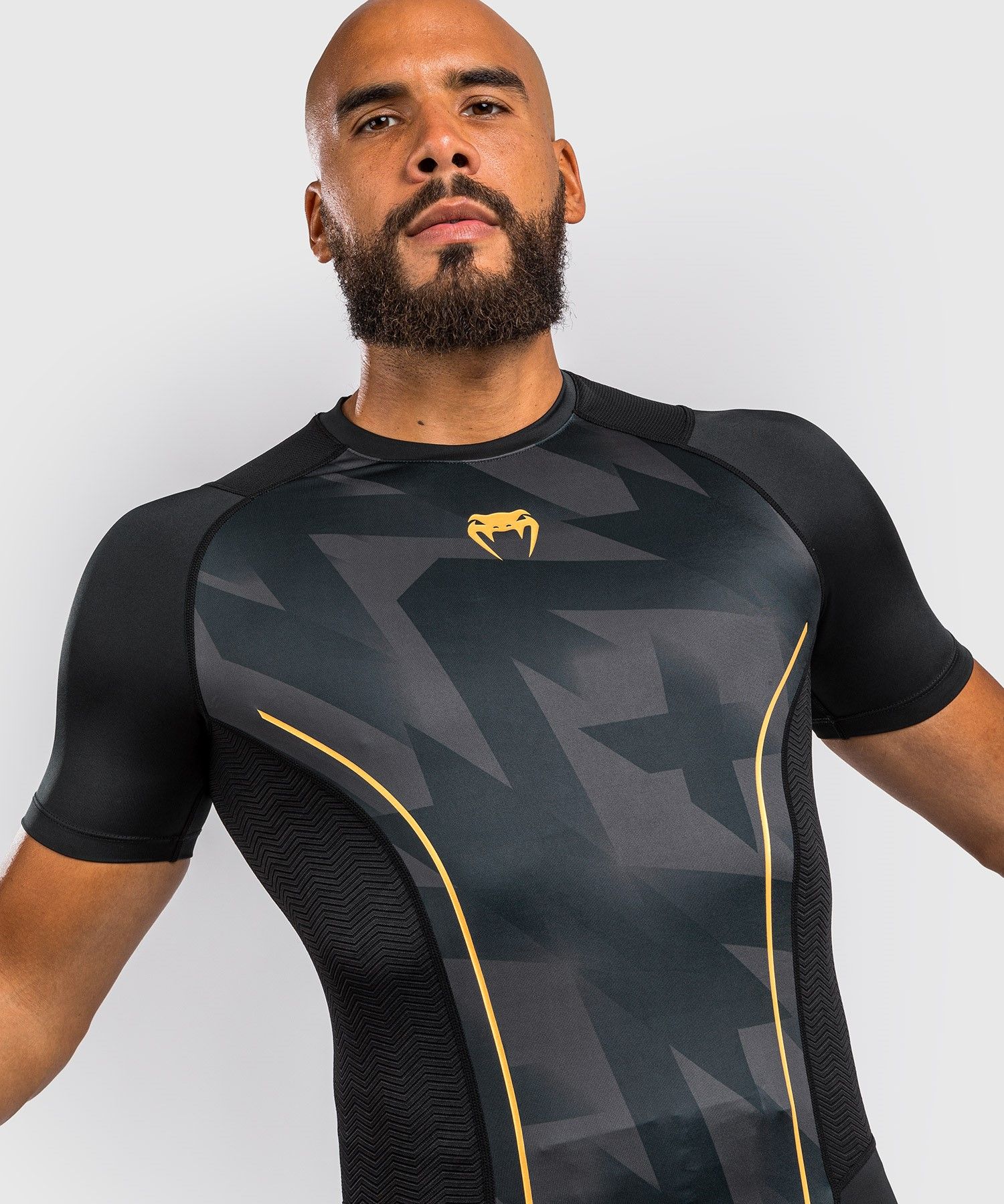 Rashguard - Venum - Razor - Korta ärmar - Svart/Guld
