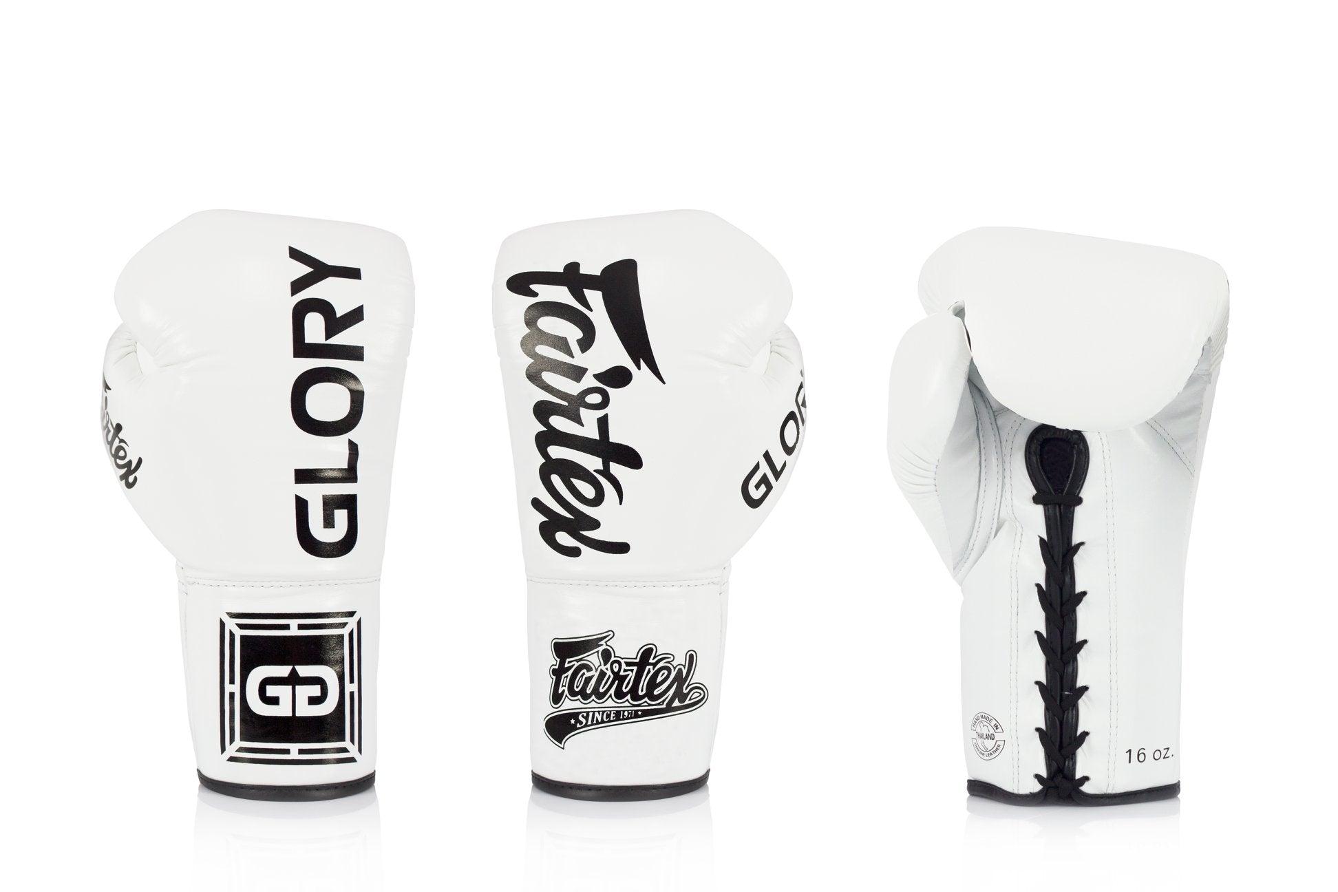 Boksehandske - Fairtex - Glory Hvid/Sort Snørre