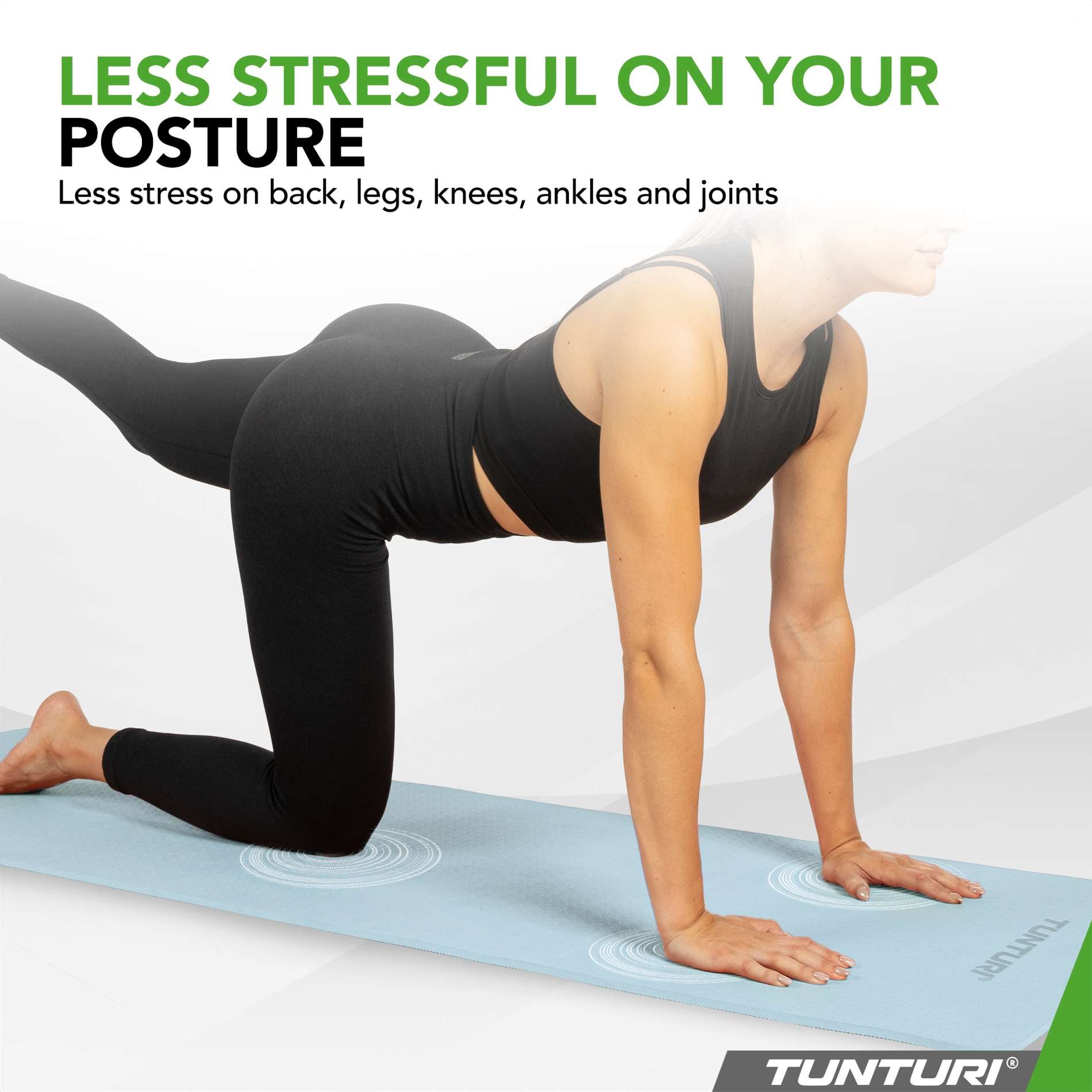 Yogamatta - Tunturi - '8MM' - Ljusblå