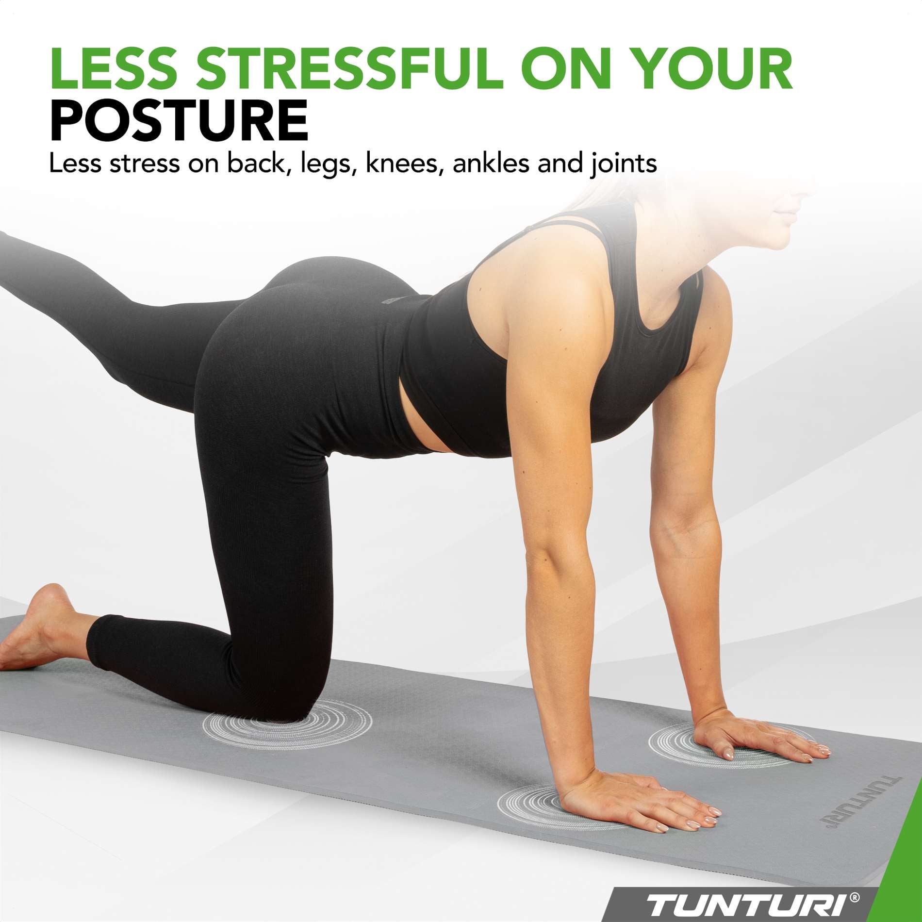 Yogamatta - Tunturi - '8MM' - Grå