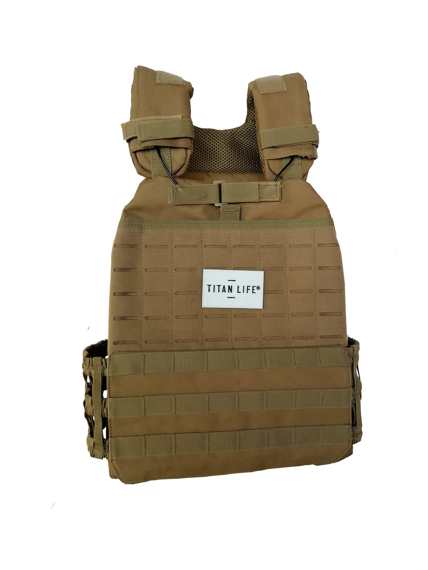 Viktväst - Titan Life Weightvest Tactical - 14 (3,7-14) kg - Brun