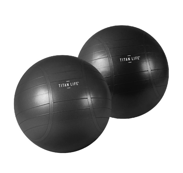 Träningsboll - Titan Life Pro - 'Gymball' - 55 cm - ABS - Svart