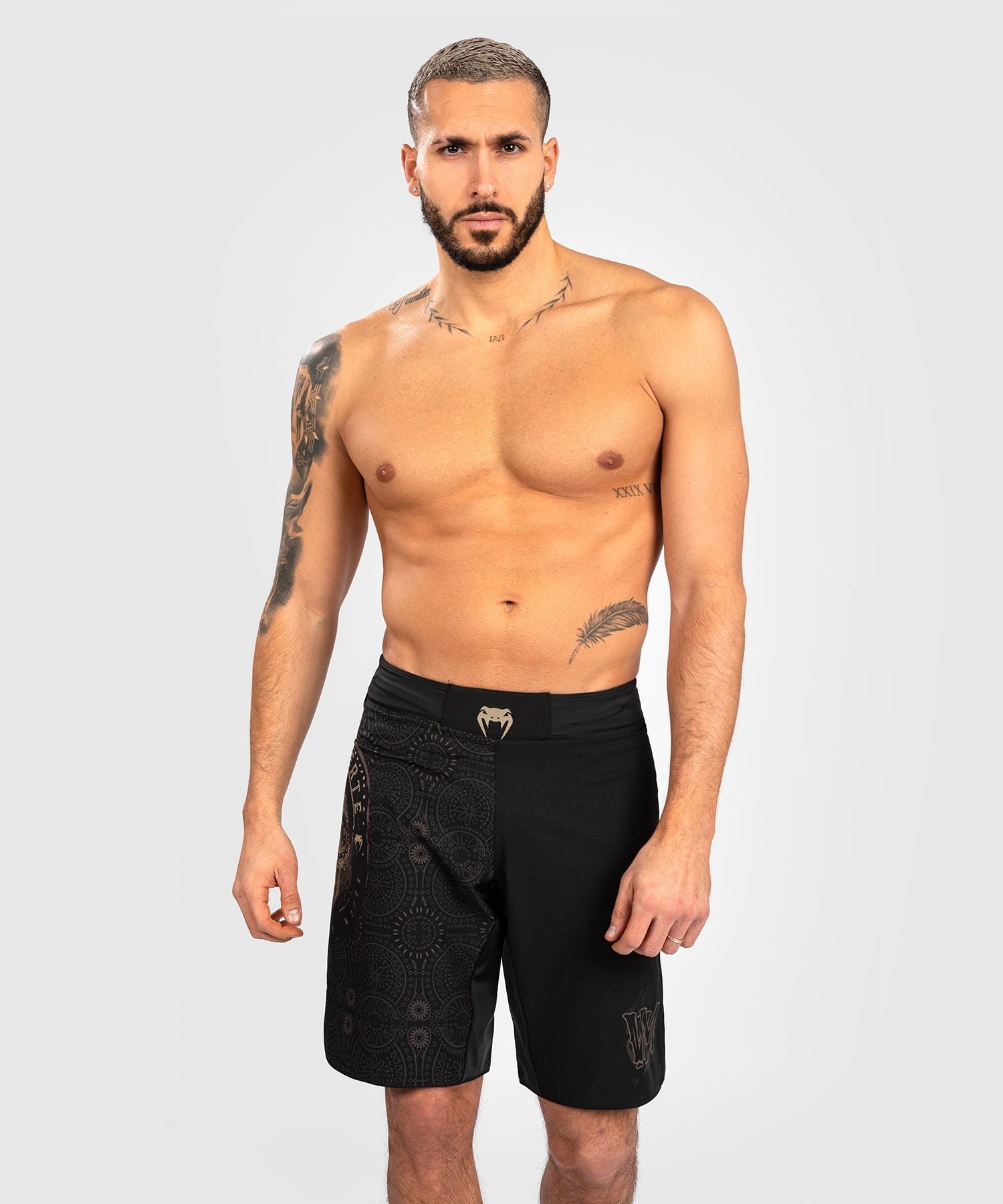 Fightshorts - Venum - 'Santa Muerte Dark Side' - Svart-Brun
