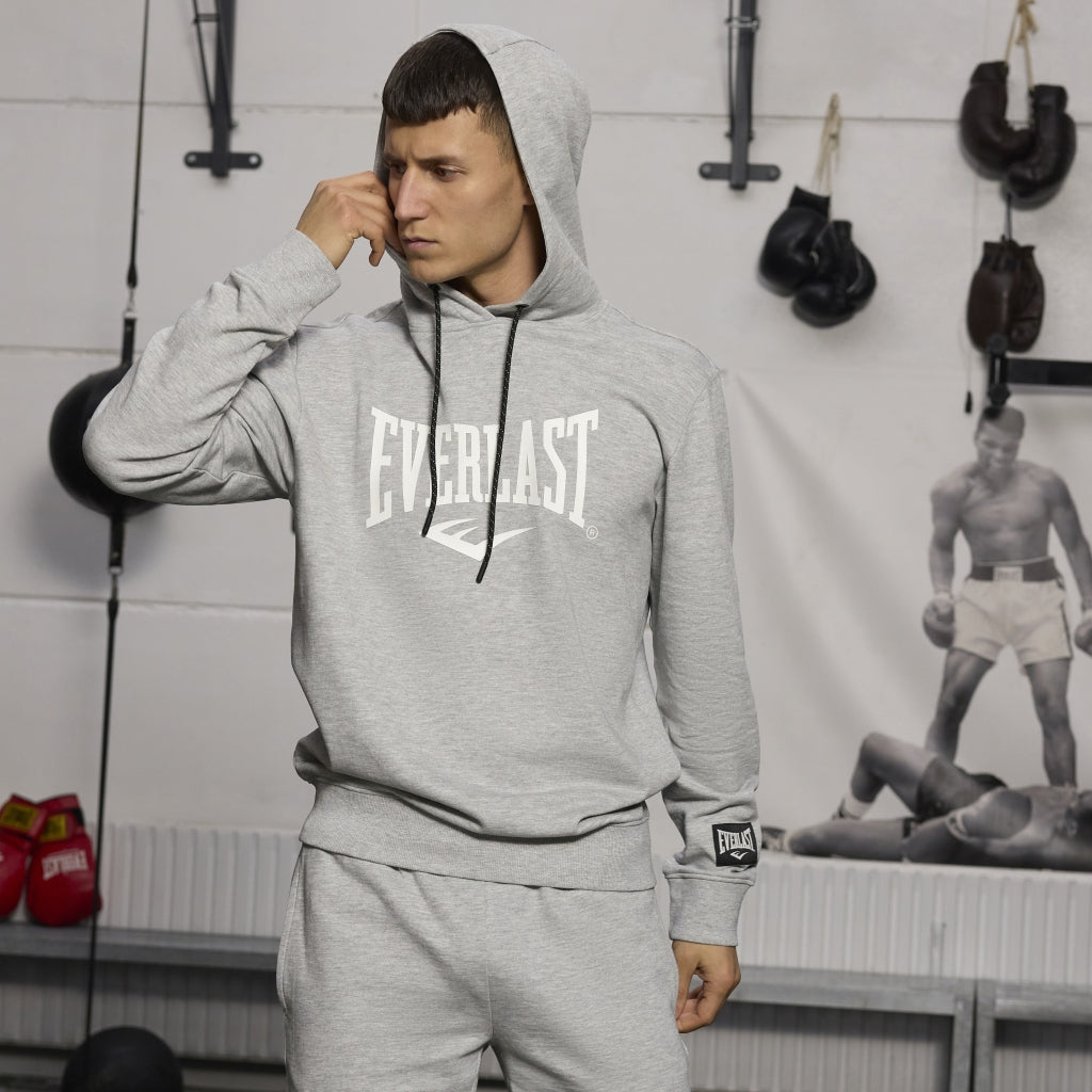 Huvtröja - Everlast - 'Iconic Maximized Logo' - Grå