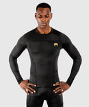 Rash Guard - Venum - 'G-Fit' - Långärmat - Svart-Guld