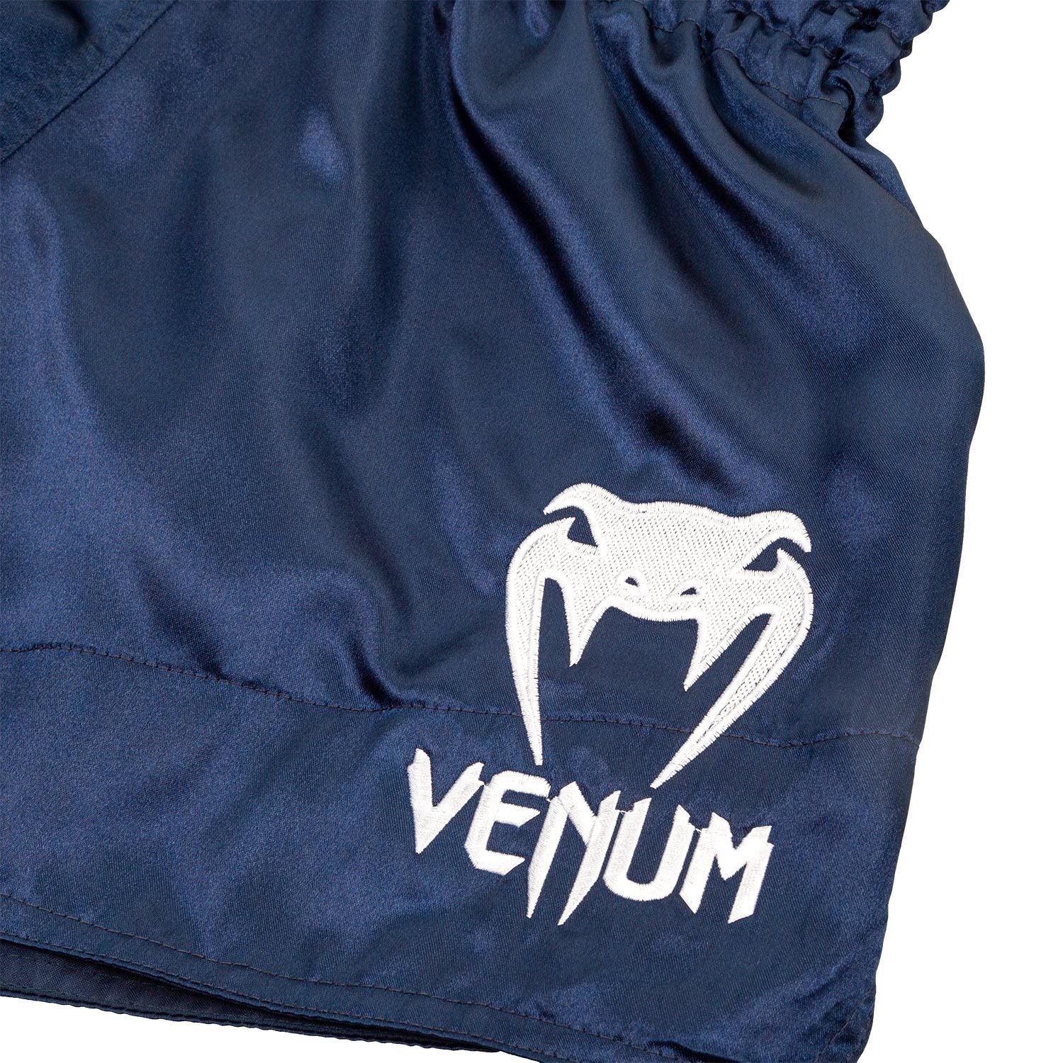 Muay Thai Shorts - Venum - 'Classic' - Marinblå-Vit