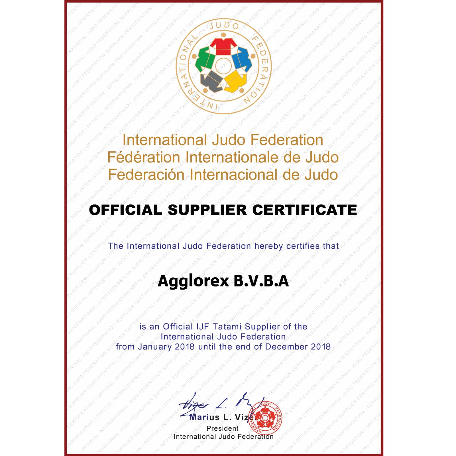 Tatami Matta - Agglorex - 'OLYMPIC 5cm' - Olympisk - 1x1 m