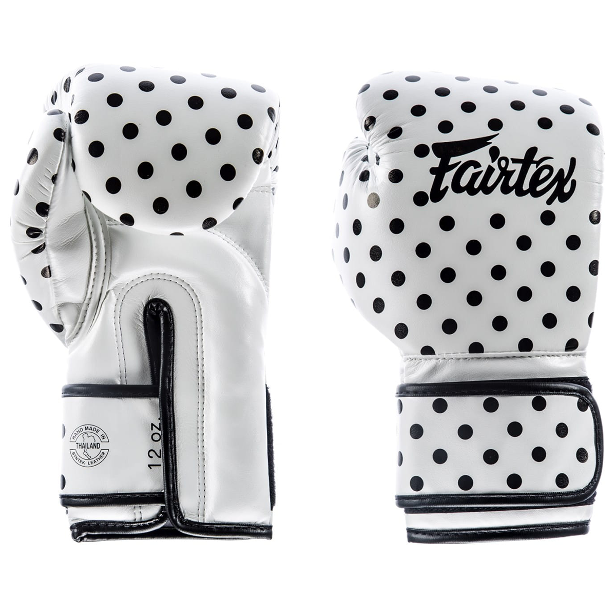 Boxningshandskar - Fairtex - 'BGV14WP' - Vit Polka