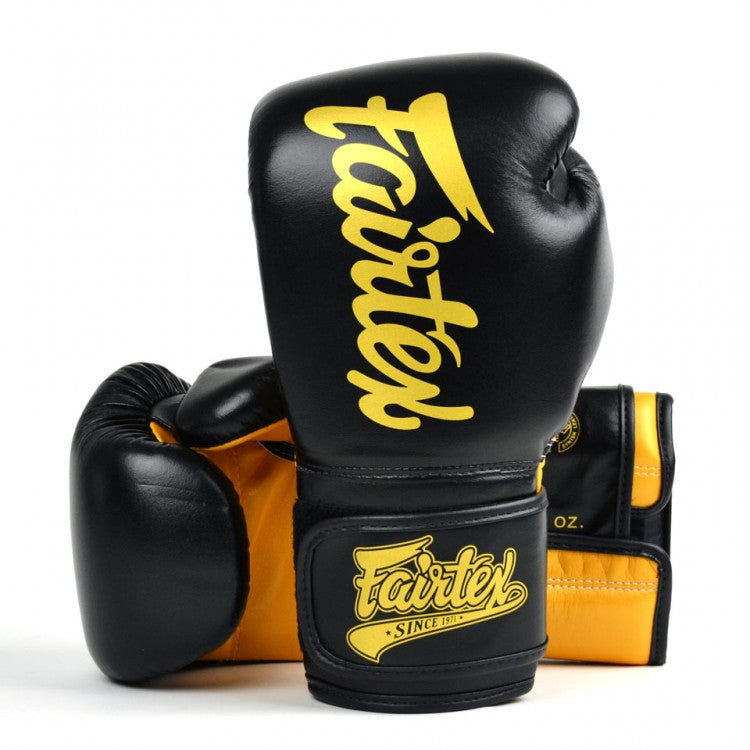 Boxing gloves - Fairtex - 'BGV 18' - Black/Gold