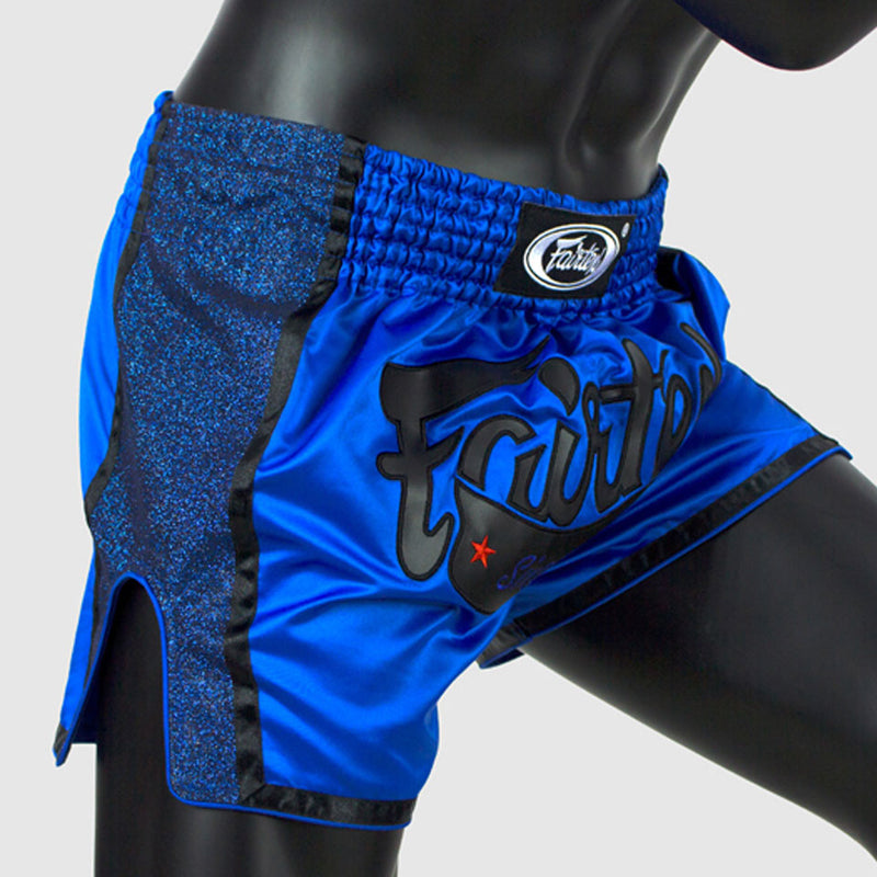 Muay Thai Shorts - Fairtex - 'BS1702' - Svart-Blå