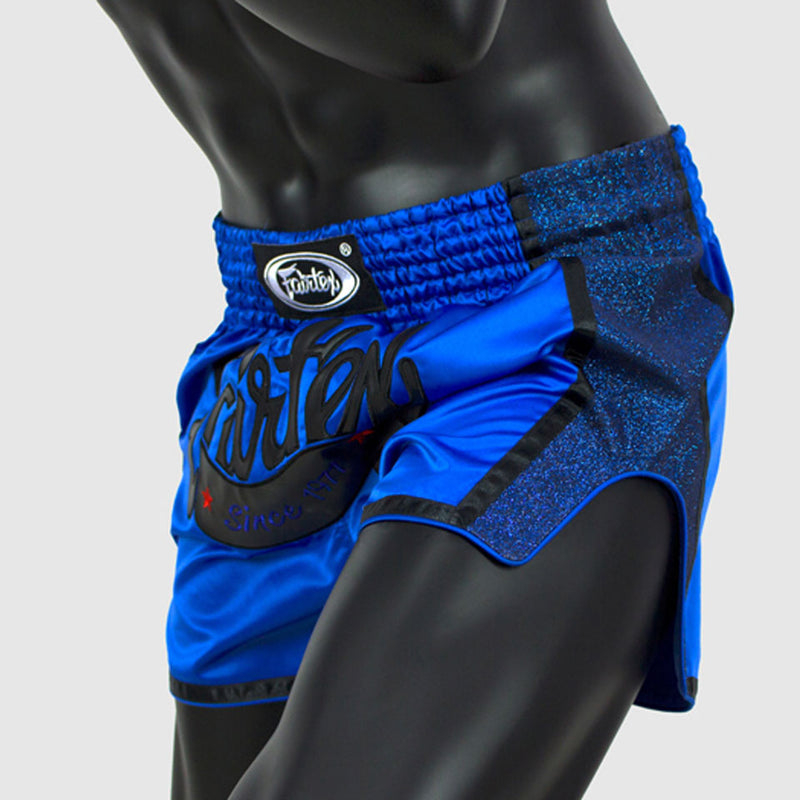 Muay Thai Shorts - Fairtex - 'BS1702' - Svart-Blå