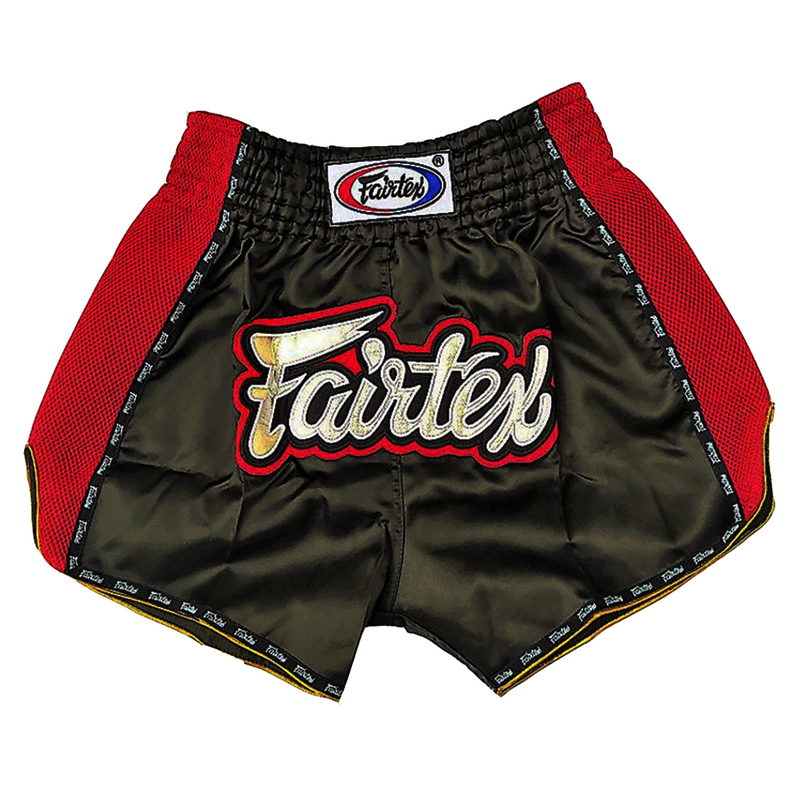 Muay Thai Shorts - Fairtex - 'BS301' - Svart - Röd