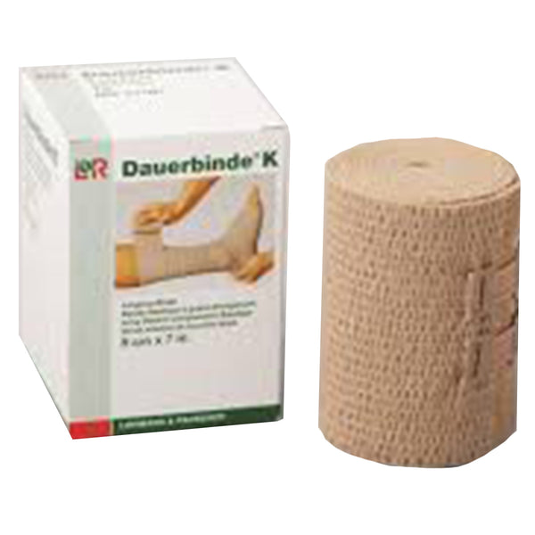 Kompressionsbandage - Dauerbind - 8 cm x 7 m - Beige