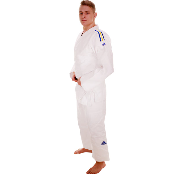 Judo Uniform - Adidas Judo - 'Champion 2.0' - Slim Fit - Vit-Gul