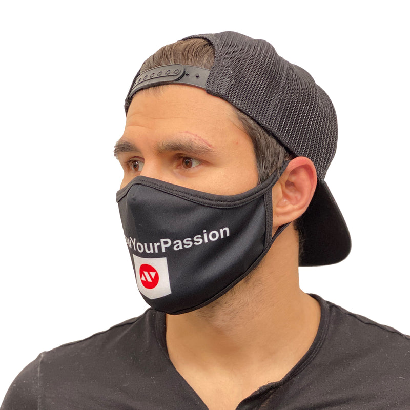 Facemask - Nippon Sport - 'Passion Logo' - Svart