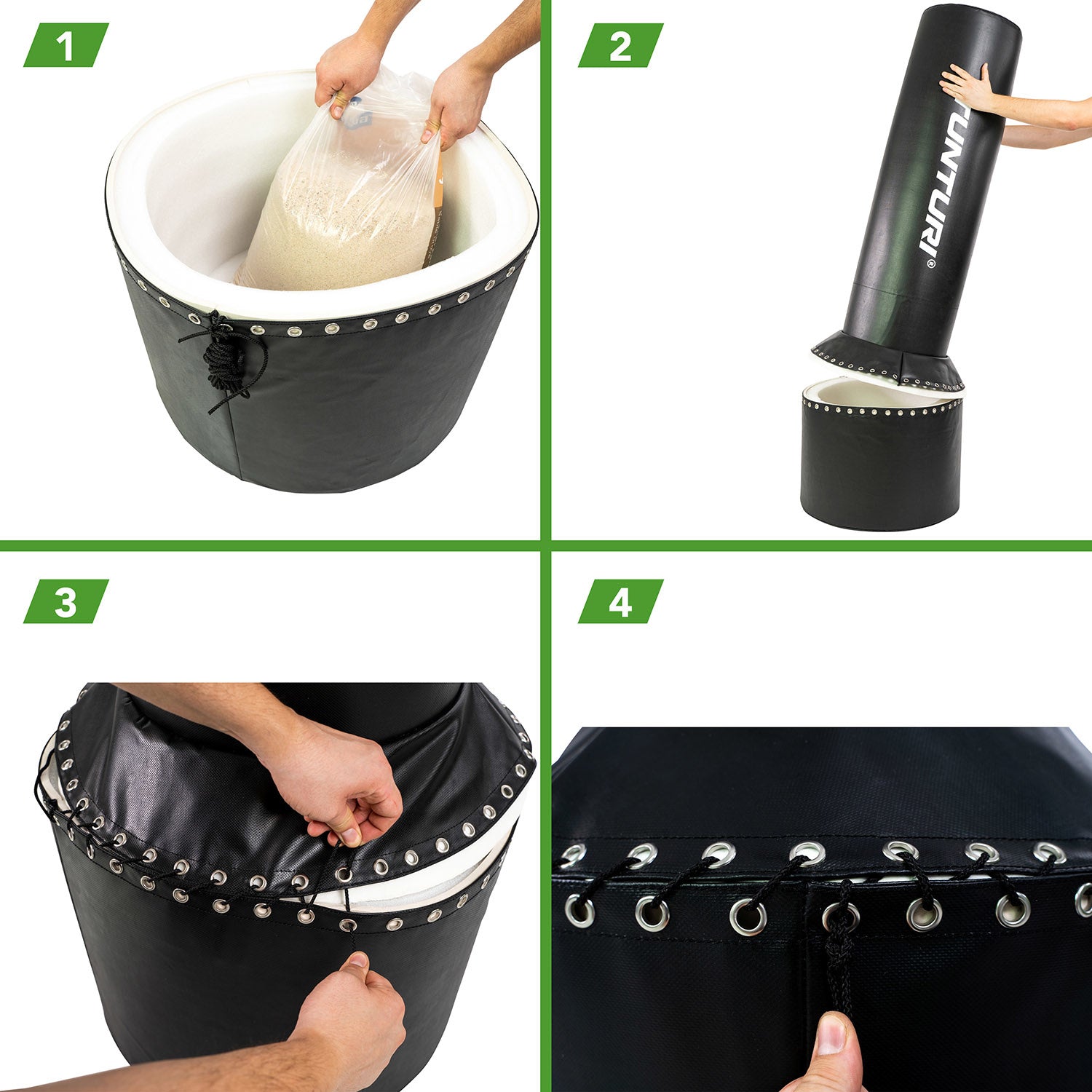 Sandsäck - Tunturi - 'Free Stand' - Svart