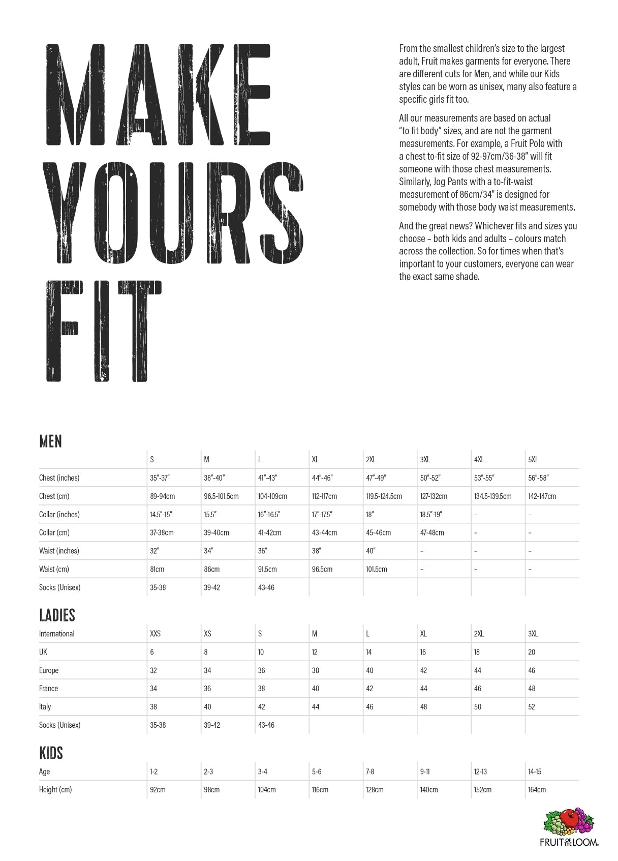 Tröja - Fruit of the Loom - 'Crewneck' - Navy