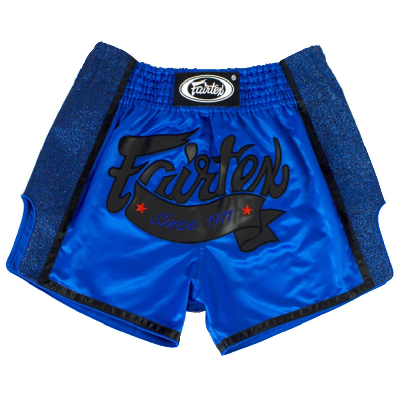 Muay Thai Shorts - Fairtex - 'BS1702' - Svart-Blå