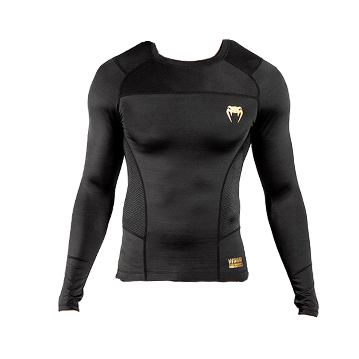 Rash Guard - Venum - 'G-Fit' - Långärmat - Svart-Guld