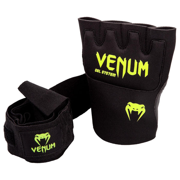 Inderhandske - Venum Gel Glove Wraps "Kontact"- Sort/Neo Gul