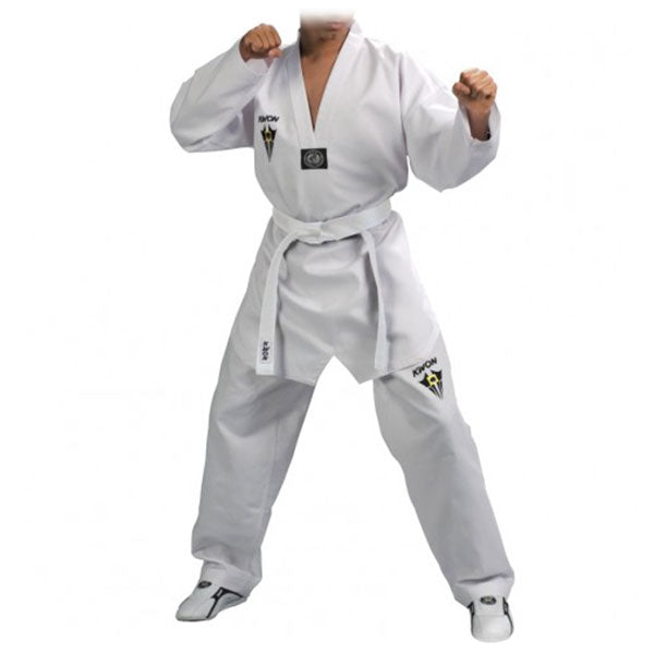 Kwon Taekwondo Dragt, Starfighter, Hvid Krave