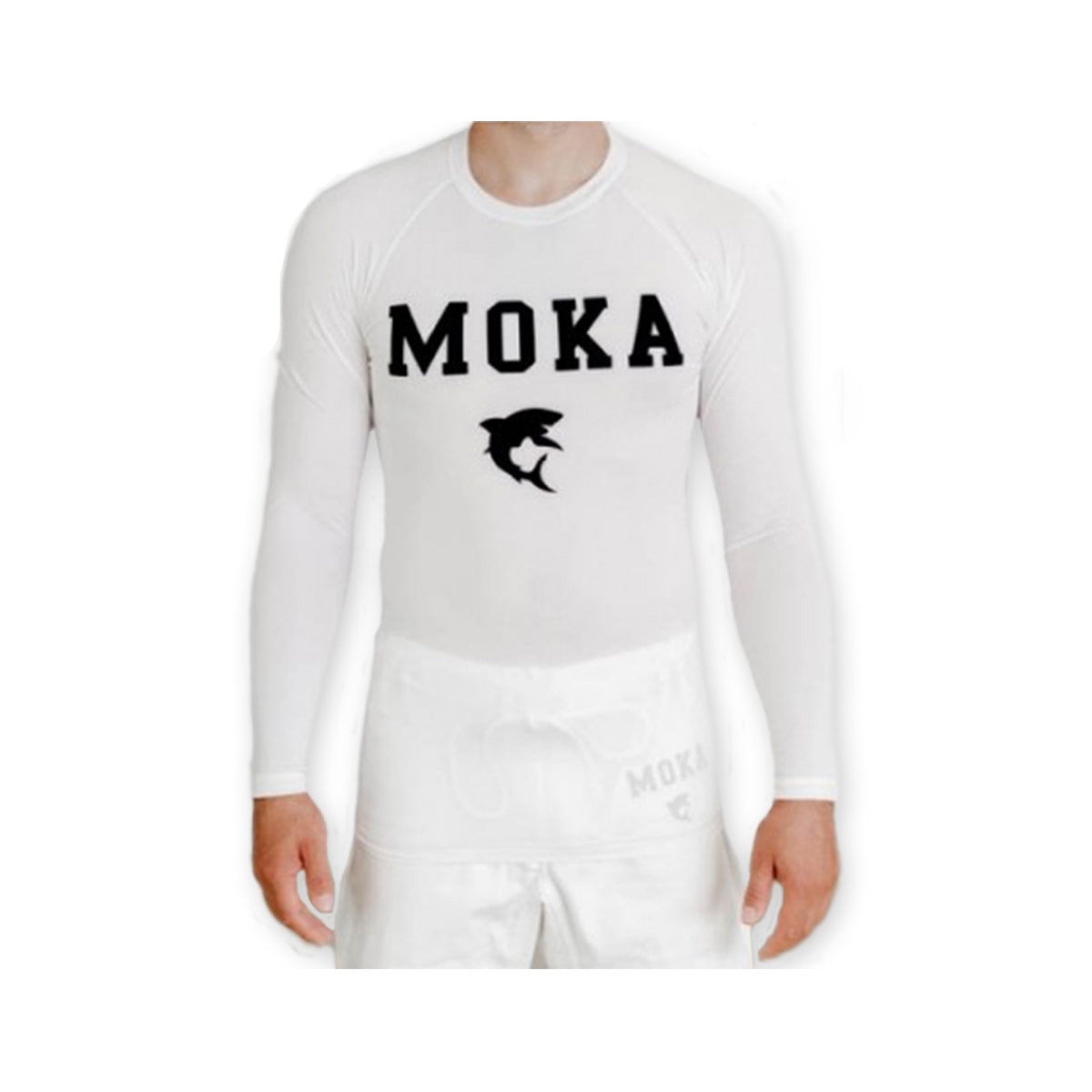 Rashguard - Moka - Långärmad - Vit