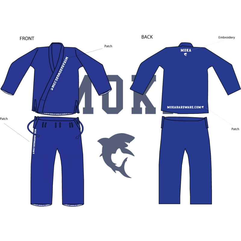 Moka - Simple BJJ Gi - Blå