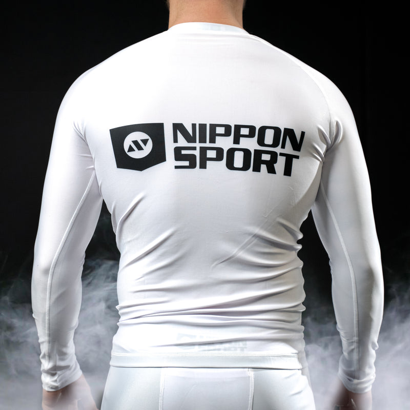Rash Guard - Nippon Sport - 'Long sleeves' - Vit