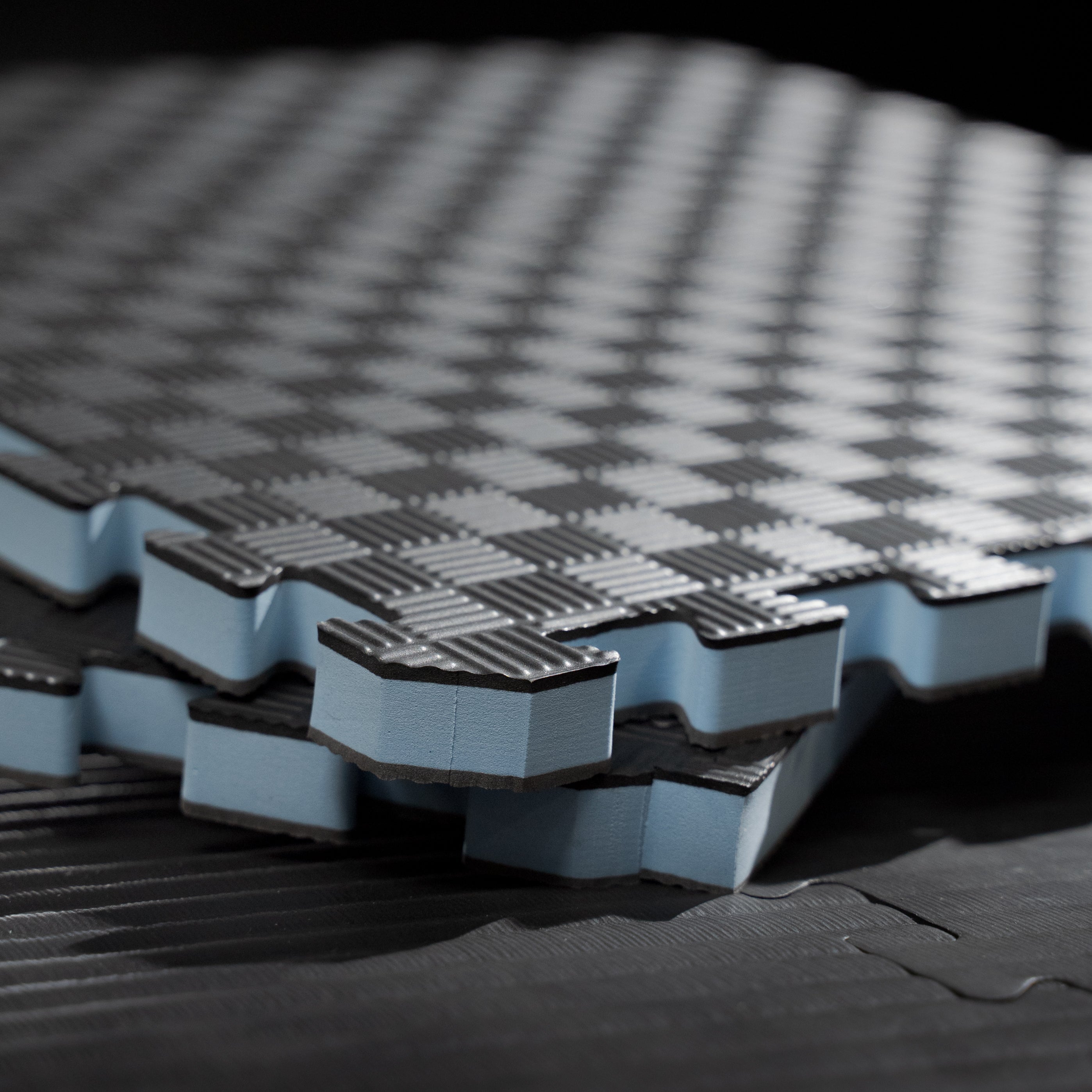 Puzzle mat - Nippon Sport - 4-pack - 50 x 50 x 2,5 cm - Svart Grå