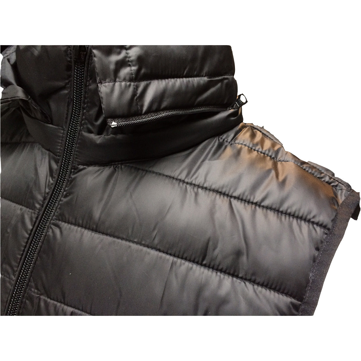 Nippon Sport - Broderad väst - med avtagbar huva - Svart