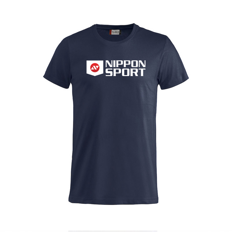 T-Shirt - Nippon Sport - 'Basic' - Marinblå