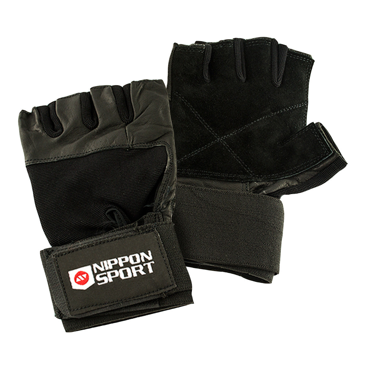 Tyngdlyftnnings Handskar - Nippon Sport - 'Wristguard' - Svart