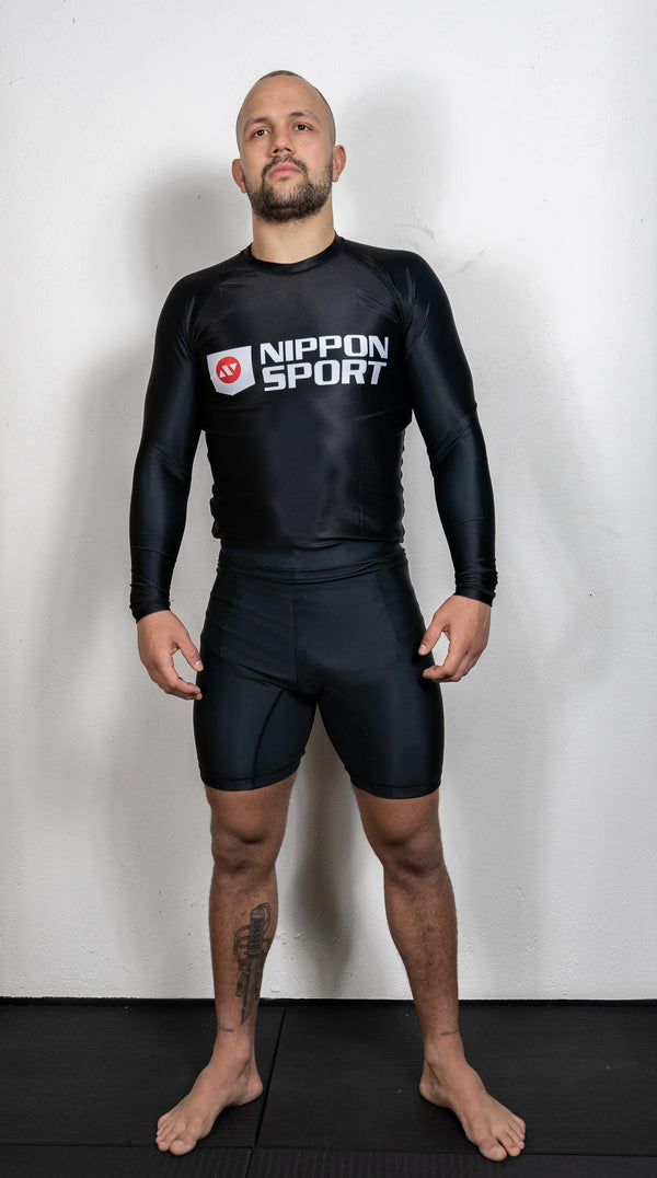 Vale Tudo Shorts - Nippon Sport - 'Half tights' - Svart