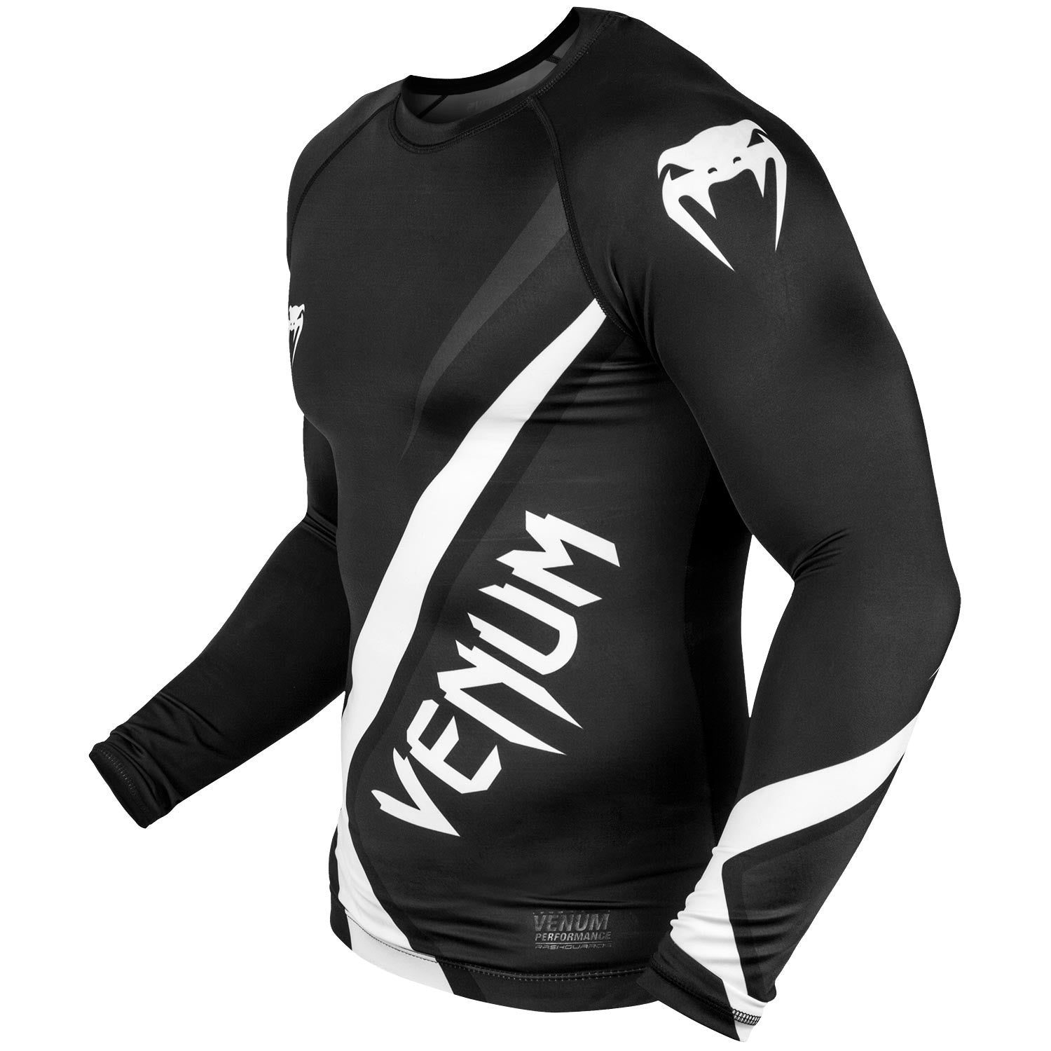 Rashguard - Venum Contender 4.0 Rashguard - Long Sleeves - Black/Grey-White